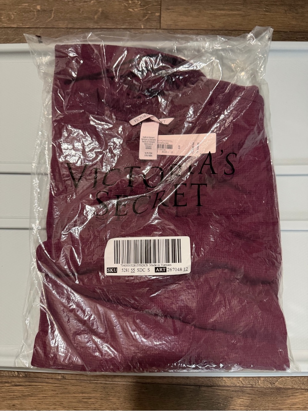 Victoria's Secret Long-Sleeved Waffle Sleepshirt